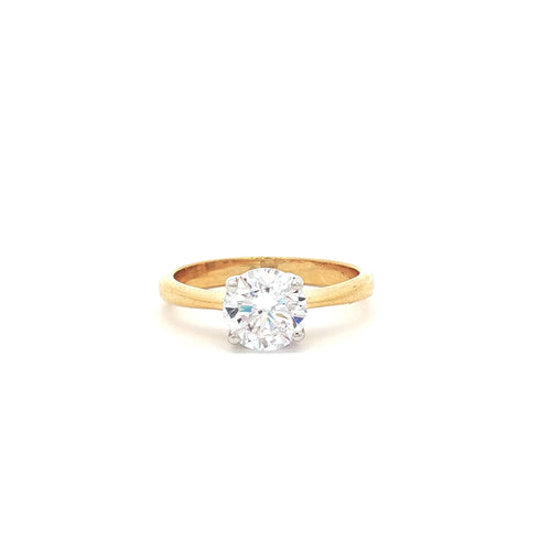 Petite Brilliant Cut Solitaire Ring