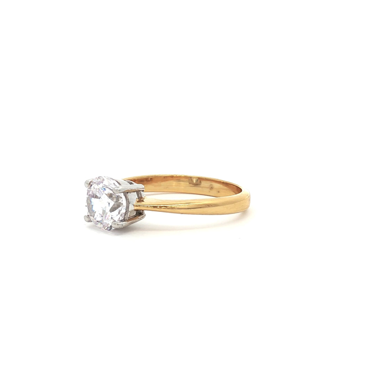 Petite Brilliant Cut Solitaire Ring