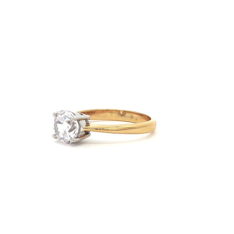 Petite Brilliant Cut Solitaire Ring