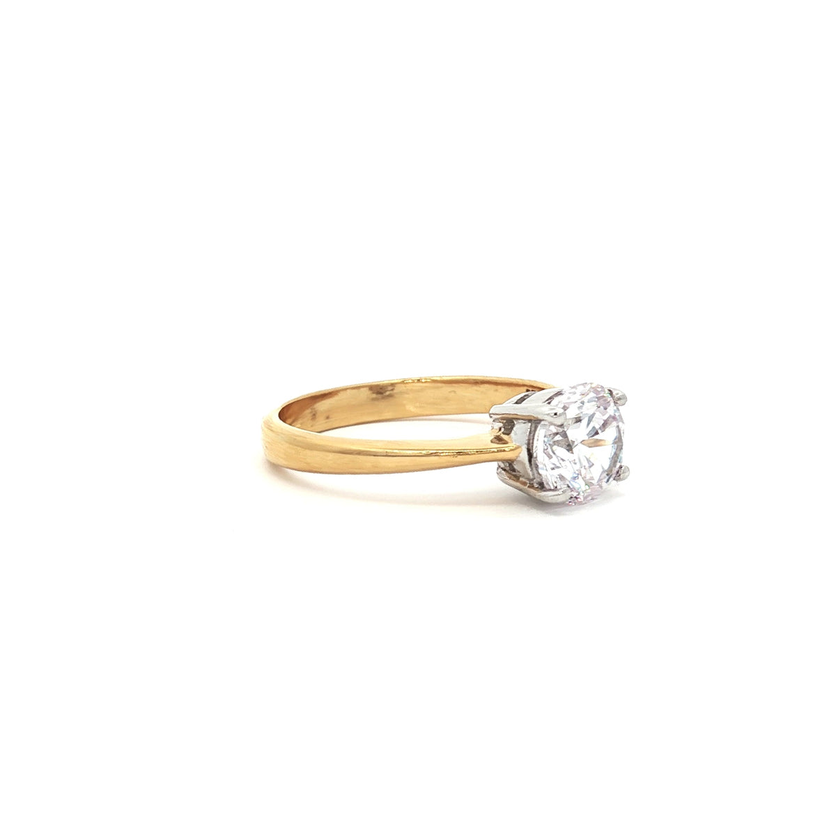 Petite Brilliant Cut Solitaire Ring