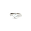 Brilliant Cut Solitaire Ring on Wide Band