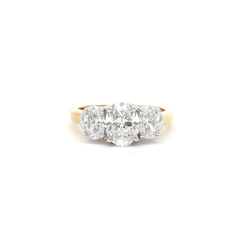 Oval Cut Three Stone Ring