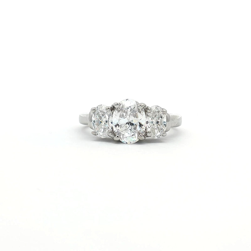 Oval Cut Three Stone Ring