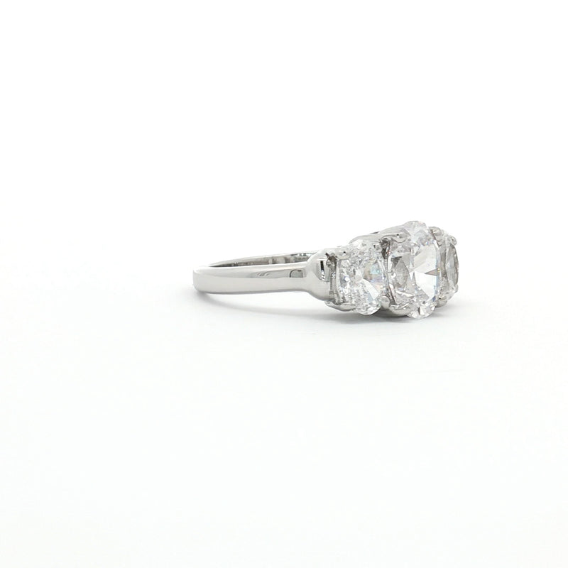 Oval Cut Three Stone Ring