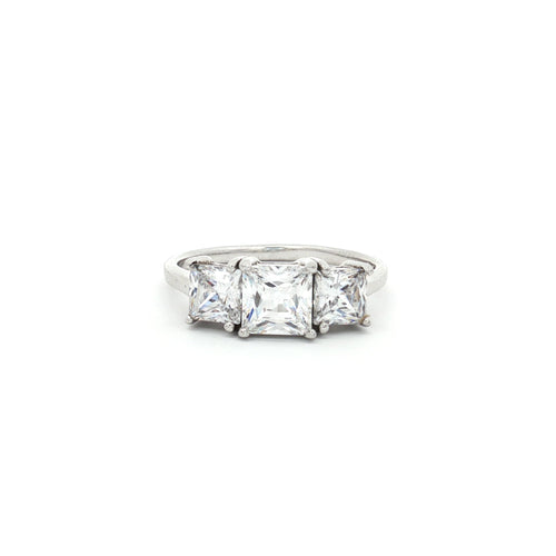 Princess Cut Three Stone Ring