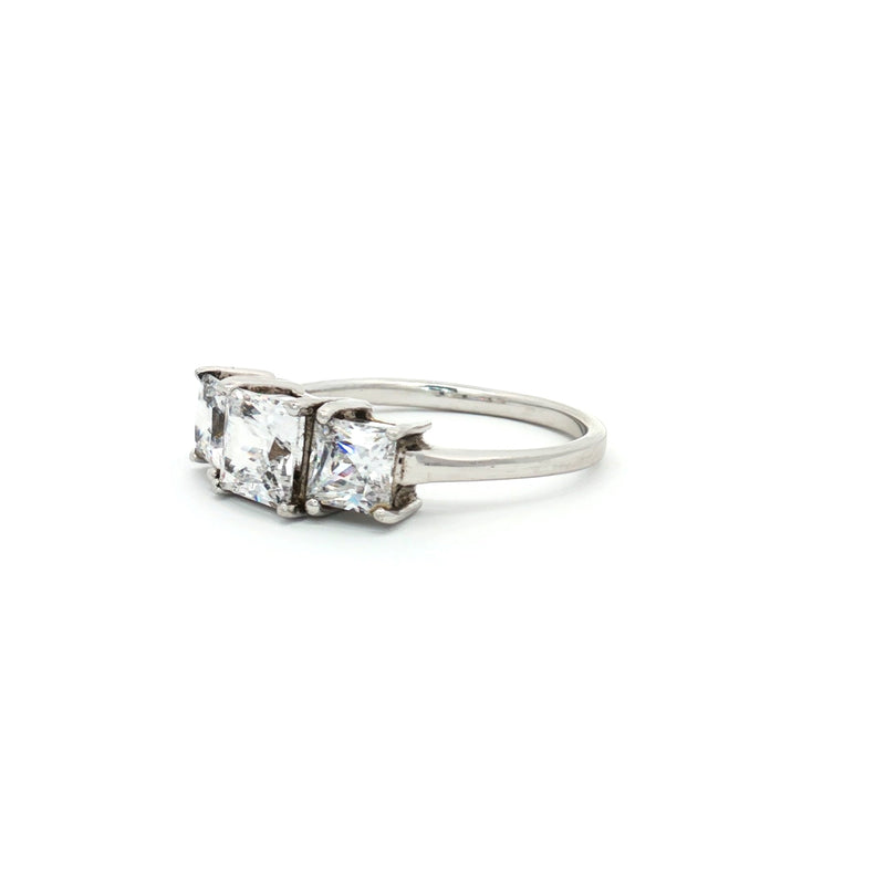 Princess Cut Three Stone Ring