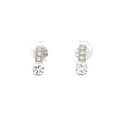 Semi Bezel Brilliant Drop Earrings