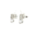 Semi Bezel Brilliant Drop Earrings