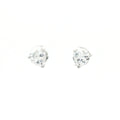 Princess Cut Heart Stud Earrings