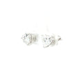 Princess Cut Heart Stud Earrings