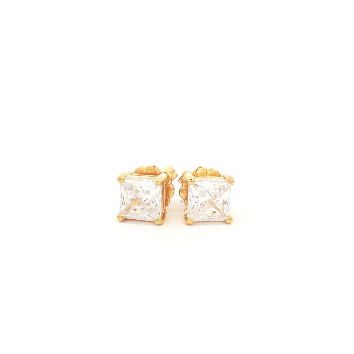 Princess Cut Stud Earrings