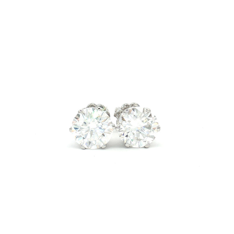 Luxe Brilliant Stud Earrings with Six Prongs