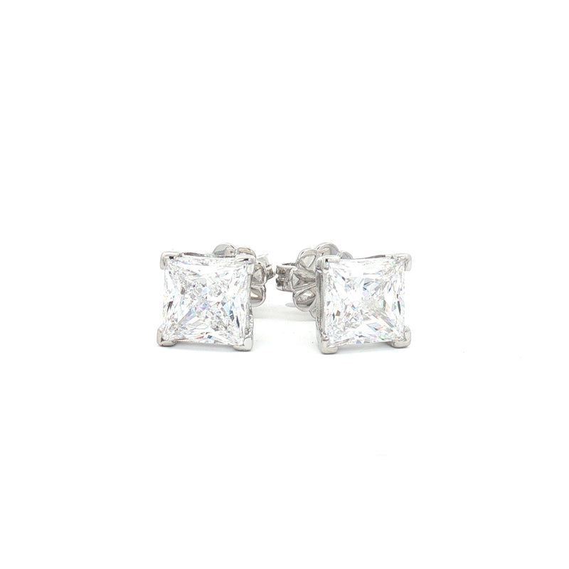 Luxe Princess Cut Stud Earrings
