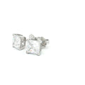 Luxe Princess Cut Stud Earrings