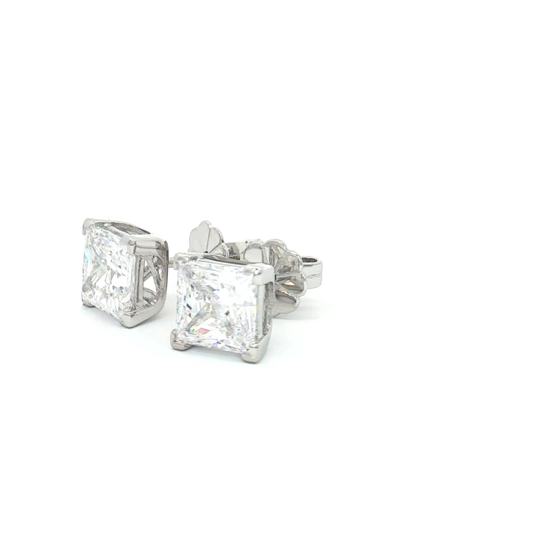 Luxe Princess Cut Stud Earrings