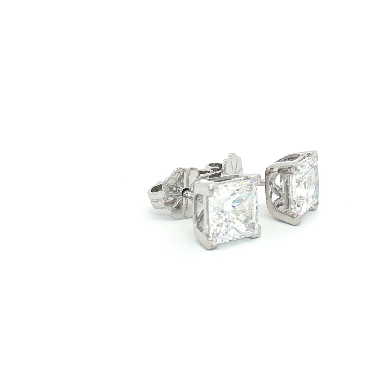 Luxe Princess Cut Stud Earrings