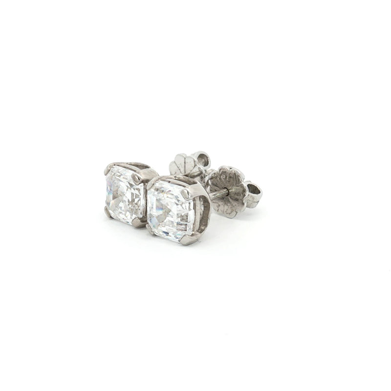 Asscher Cut Stud Earrings