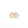Bezel Solitaire Stud Earrings