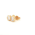 Bezel Solitaire Stud Earrings