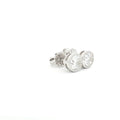 Bezel Solitaire Stud Earrings