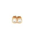 Petite Bezel Solitaire Stud Earrings