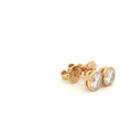 Petite Bezel Solitaire Stud Earrings