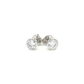 Petite Bezel Solitaire Stud Earrings