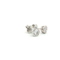 Petite Bezel Solitaire Stud Earrings