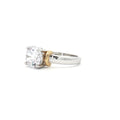 Brilliant Cut Solitaire Ring with side bars