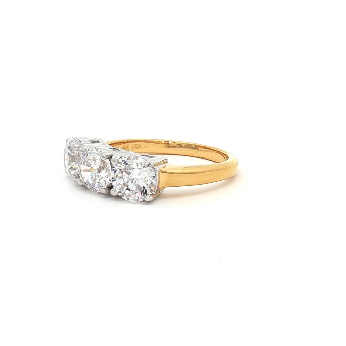 Traditional Three Stone Ring
