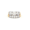 Traditional Three Stone Ring and Petite Five Stone Ring