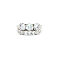Traditional Three Stone Ring and Petite Five Stone Ring