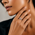 Traditional Three Stone Ring and Petite Five Stone Ring