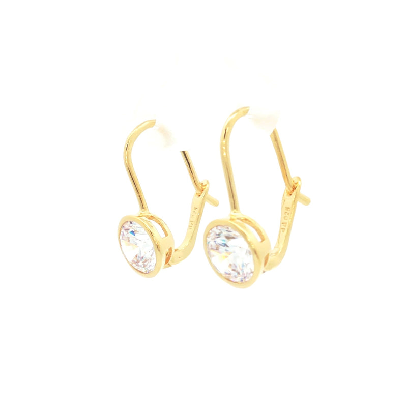 Bezel Drop Earrings