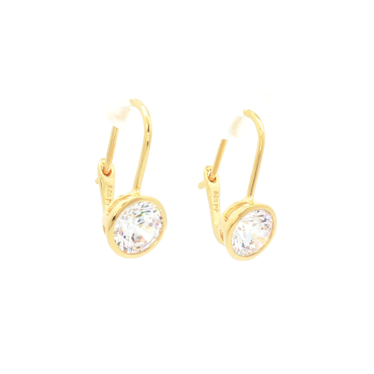 Bezel Drop Earrings