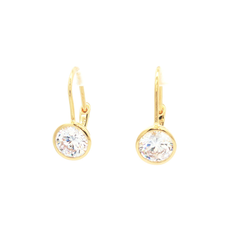 Bezel Drop Earrings