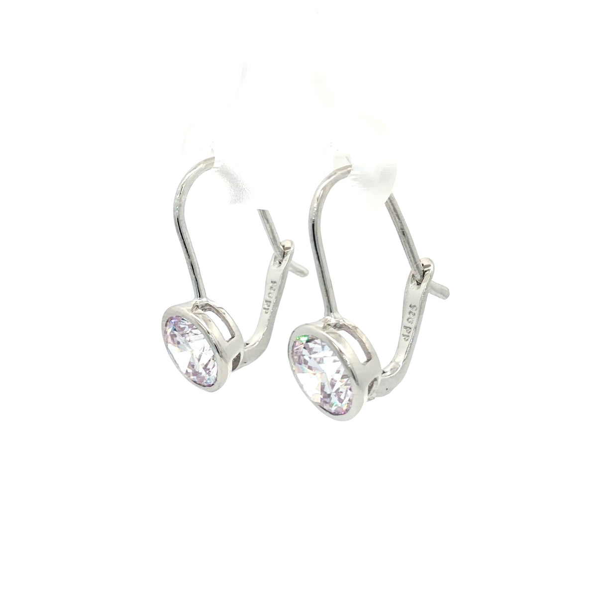 Bezel Drop Earrings