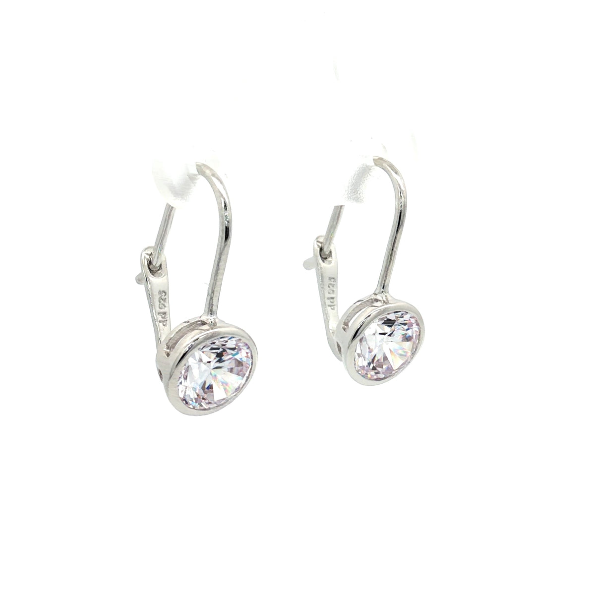 Bezel Drop Earrings