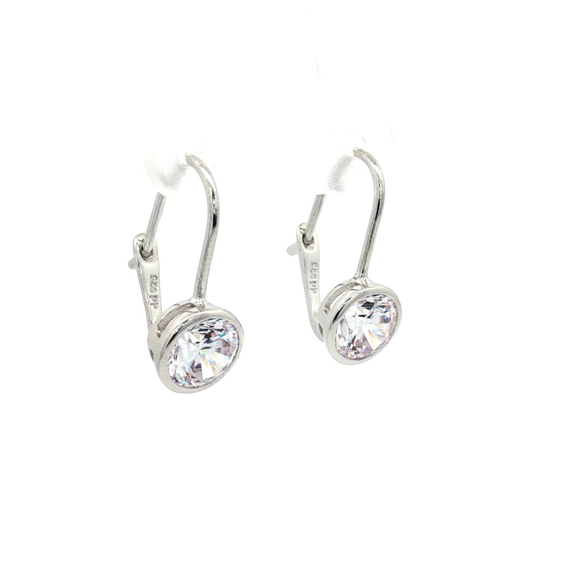 Bezel Drop Earrings