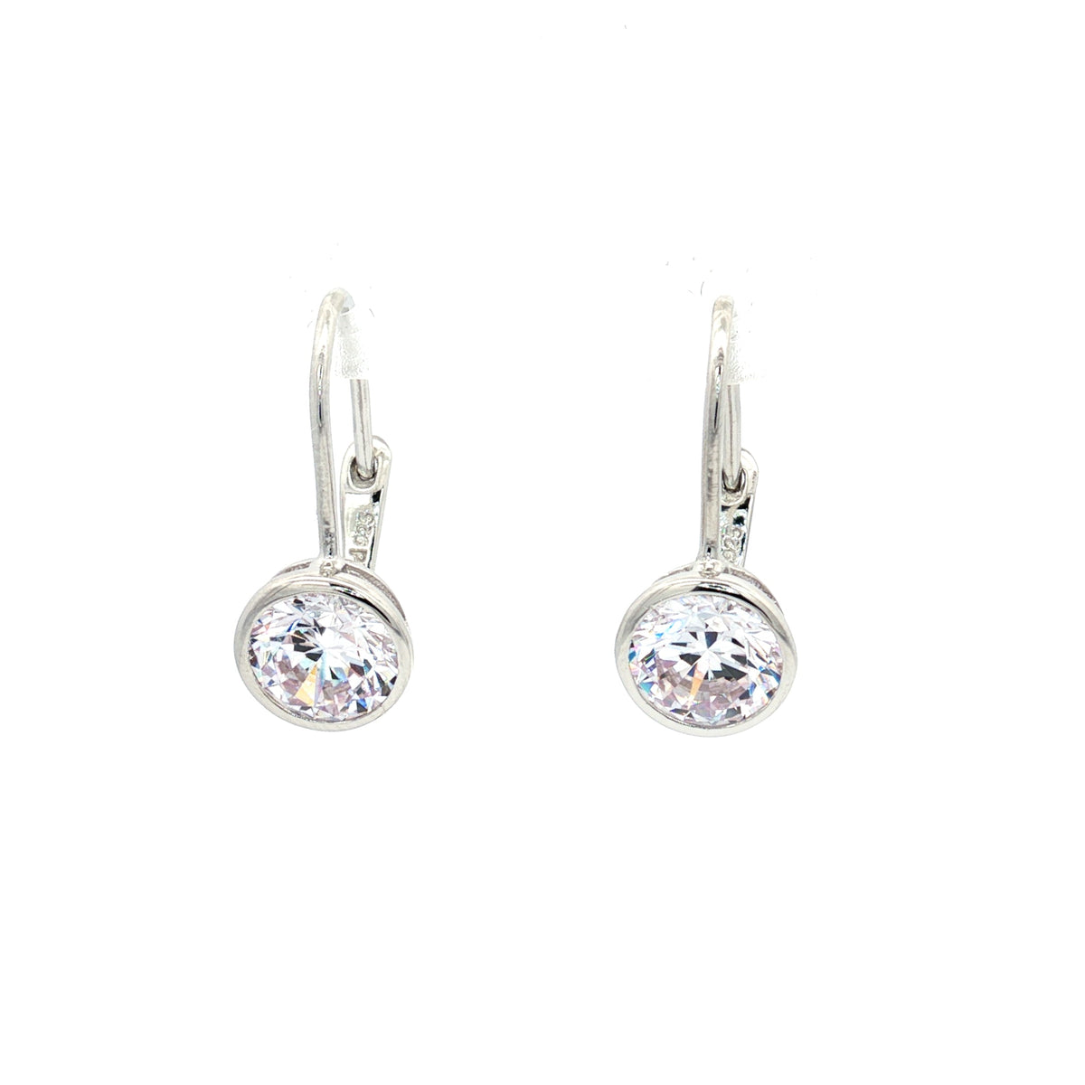 Bezel Drop Earrings