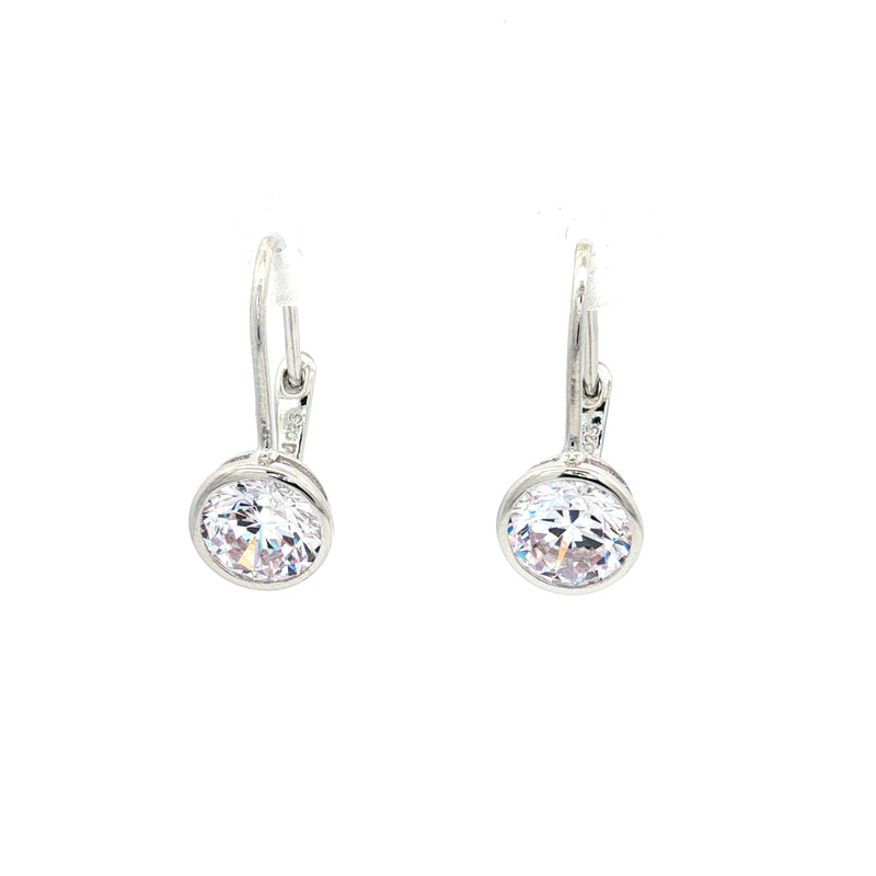 Bezel Drop Earrings