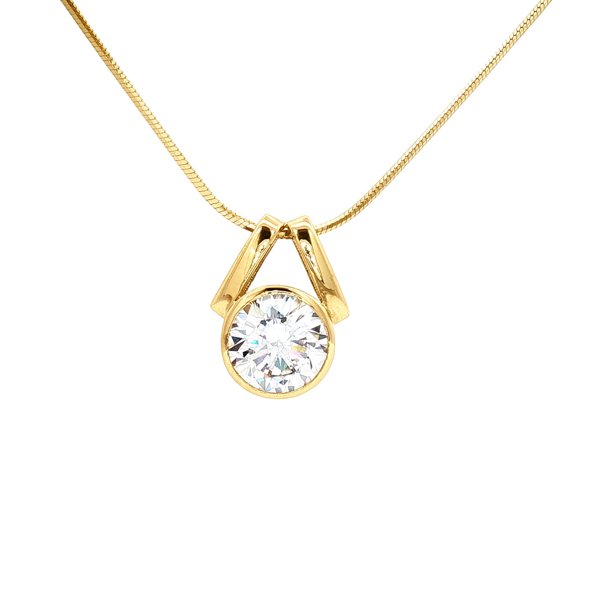 The Double Bar Bezel Pendant