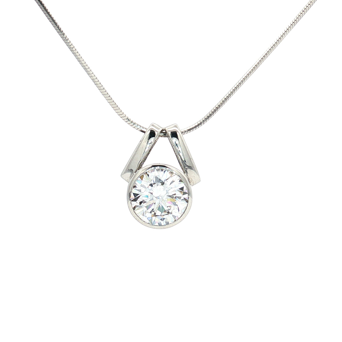 The Double Bar Bezel Pendant