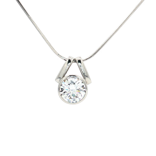 The Double Bar Bezel Pendant