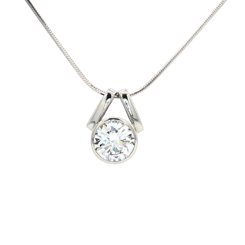 The Double Bar Bezel Pendant