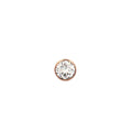 Small Round Rose Gold Floating Diamond