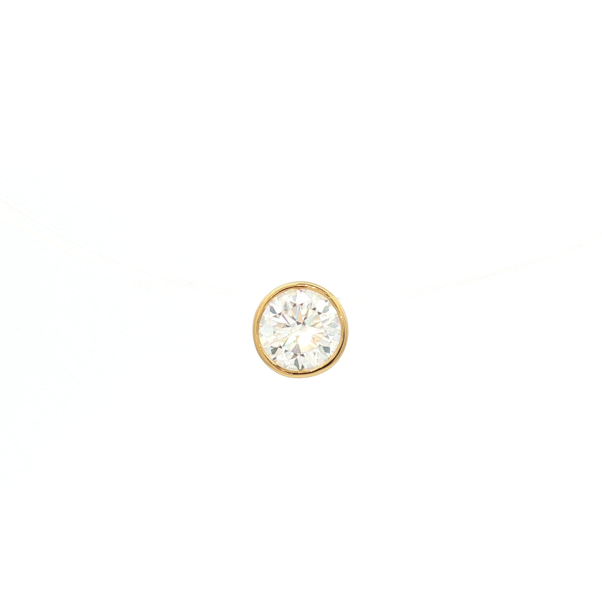 Small Round Yellow Floating Diamond