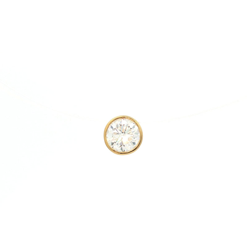 Small Round Yellow Floating Diamond