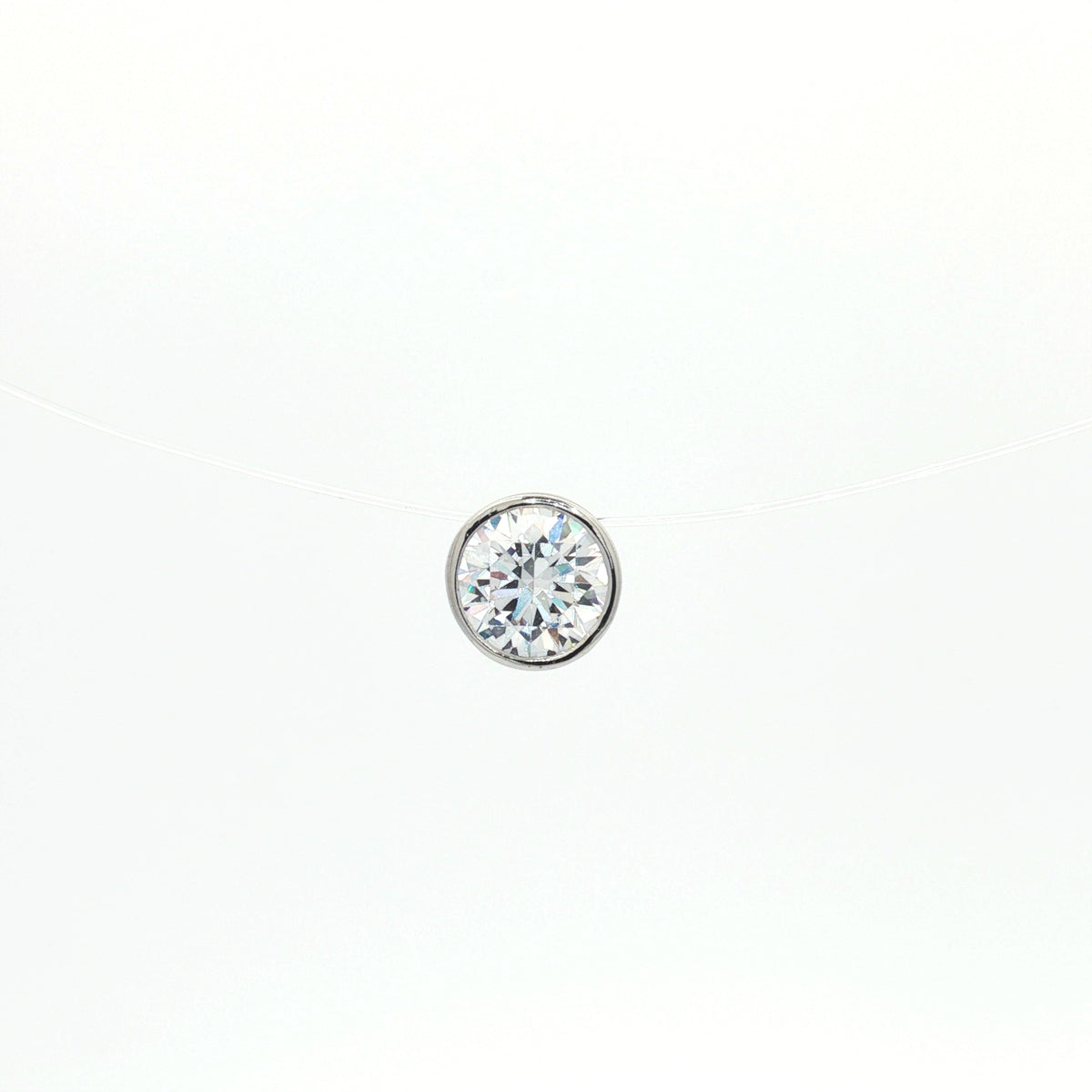 Small Round Floating Diamond