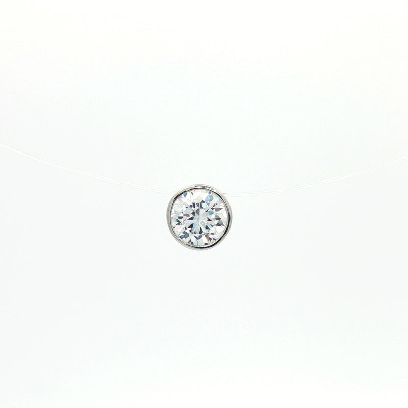 Small Round Floating Diamond